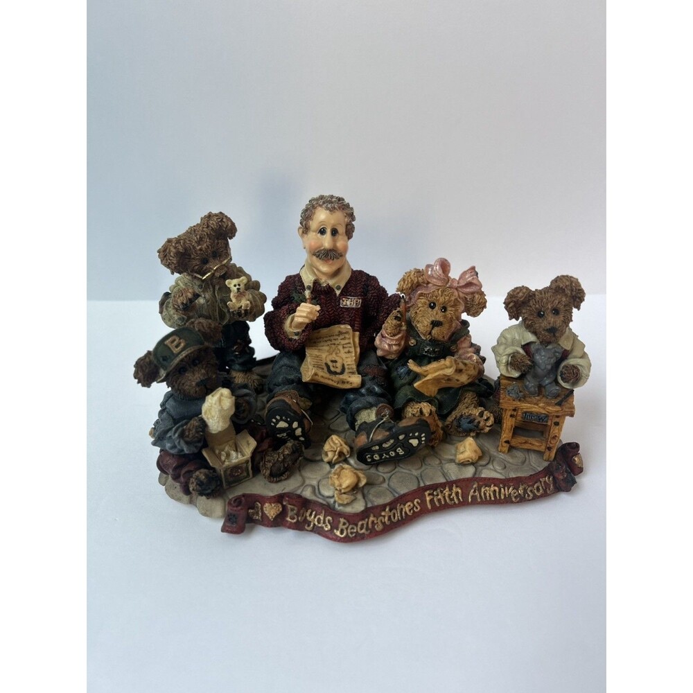 Boyds Bears Bearstones Fifth Anniversary Figurine 1998 Limited Edition #227803